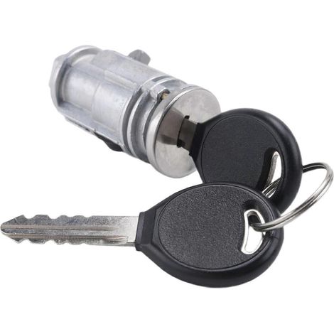 Cylindre de serrure de contacteur à clé avec clés pour Chrysler Voyager, Dodge, Jeep Cherokee, Plymouth 5003843AB 5003843AA (1/4)