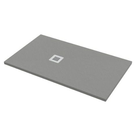 Piatto doccia 75x120 h.2,8 in marmo resina effetto pietra grigio (1/5)