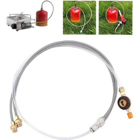 Tube De Poêle À Gaz - 100 Cm - Pour Camping Trekking - Aluminium Et Acier Inoxydable - 1 Pièce (1/4)