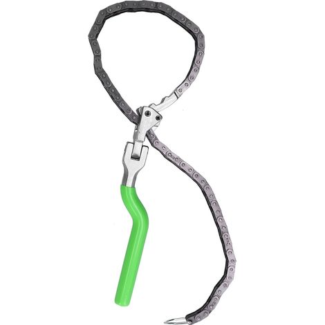 Clé à chaîne pour filtre à huile universelle, 6-19 cm, outil de réparation automobile à long manche, pour démontage filtre. (1/5)