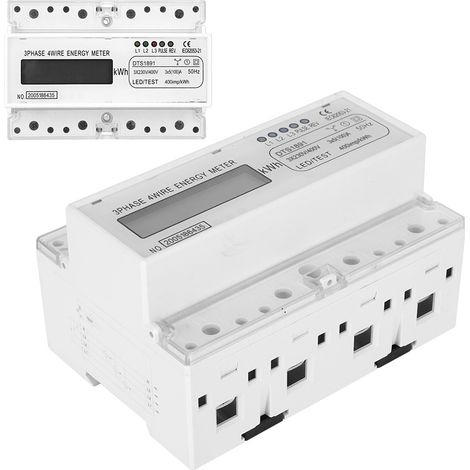 Compteur triphasé, 4 fils, 7 broches, LCD, petit, portable, léger, numérique, à circuits intégrés, précis (1/5)