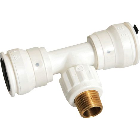 Push-fit Vision té mâle 16x2,0 - 1/2" (15/21) - 16x2,0