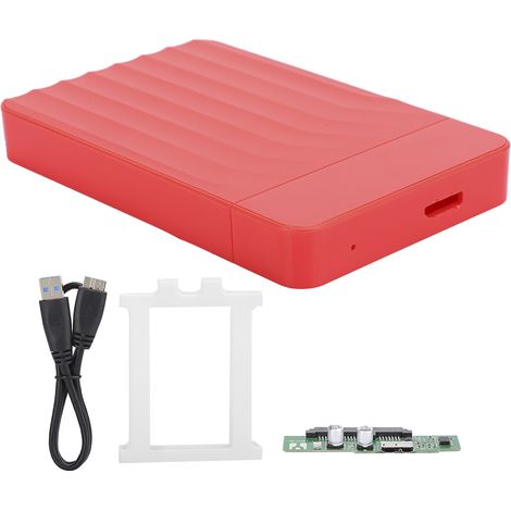 Étui pour disque dur HDD, boîtier pour disque SSD 2,5 pouces USB 3.0 SATA vers USB, pièces pour ordinateur portable, rouge (1/5)