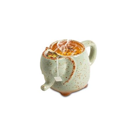 1 Elefanten-Teebecher, integrierter Teebeutelhalter, 3D-Keramik, Henkel in Schwanzform, 430 ml, Küche, Wohnzimmer, Büro (1/5)