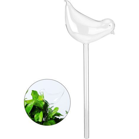 Verres d'arrosage automatique pour plantes, piquets auto-irrigants en verre, globes d'eau pour jardin, terrasse, pots de fleurs et suspensions végétales (1/5)
