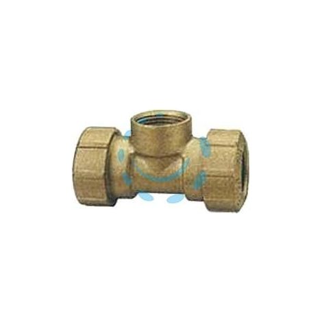 RACCORDO VX A "T" FEMMINA PER TUBO POLIETILENE ART.035 - F 1" x ø mm.32