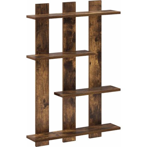 vidaXL Scaffale da parete Rovere Fumo 61 x 13,5 x 88 cm