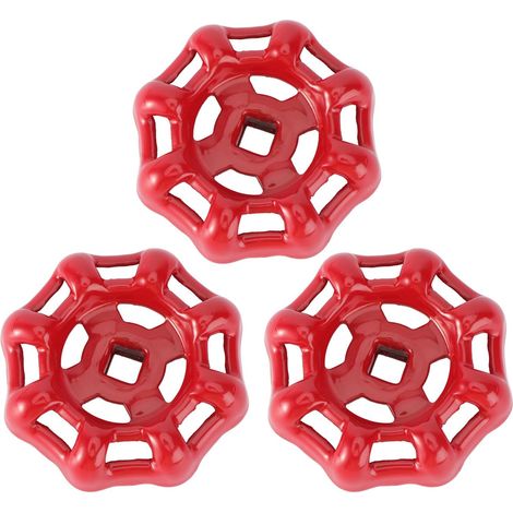 3 pièces Poignée de Vanne Fonte Rouge Poignée (1/5)