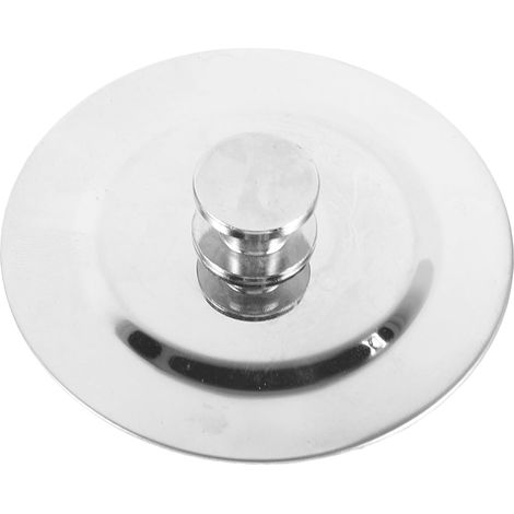 Bonde de vidange, inox/silicone, attrape-cheveux, pour évier (1/5)