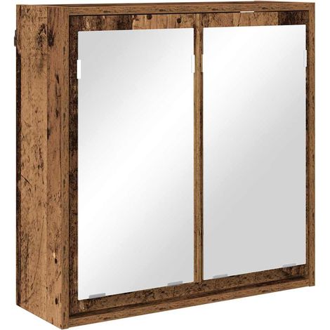 Maison Exclusive - Mobiletto per specchio da bagno Legno vecchio 60 x 20 x 60 cm