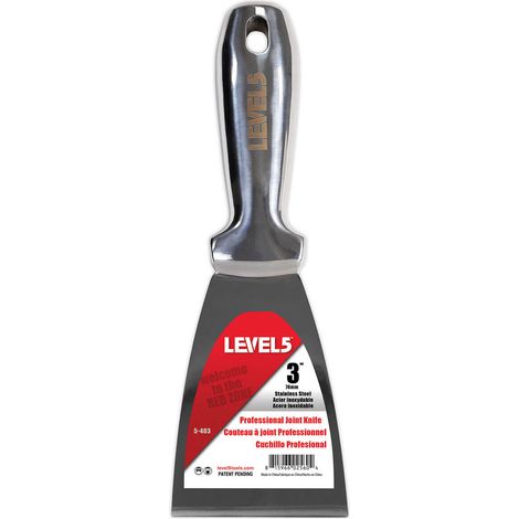 LEVEL5 Spachtel ganz aus Edelstahl Profi 3"/76mm 5-403