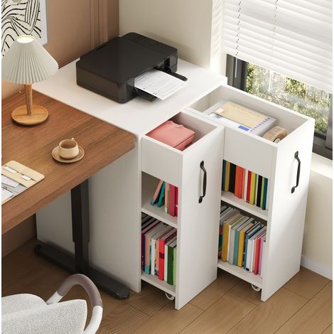 Mueble auxiliar con ruedas y cajones 52x50x75 cm OKMYHOME (1/5)