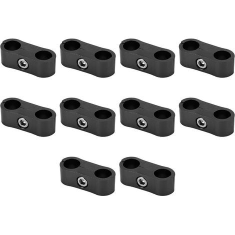 10-teilige Rohrschelle aus 4AN-Aluminiumlegierung, universelle Ölleitungs-Montageschelle für Wasser- und Gasleitungen (1/5)