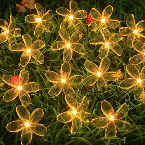 Ghirlanda luminosa a LED solare da esterno da 9,5 m con 50 girasoli luminosi – Decorazione per giardino e patio, illuminazione festiva soffusa ed economica, ideale per Natale, estate ed eventi all'ape