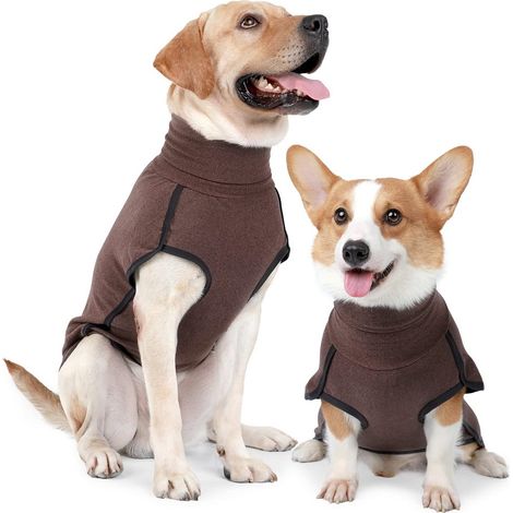 Vêtement d'Hiver Intérieur et Extérieur Manteau Chaud pour Petite, Moyen et Grand Chiens Marron M (1/5)