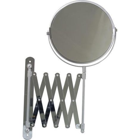 SPECCHIO da BAGNO estensibile in acciaio cromato con INGRANDITORE 3X MAURER (1/4)