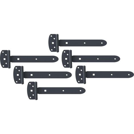 Croix de suspension avec tige rivetée plastifiée gris graphite penture 242 x 34 mm charnière 90 x 45 mm kit de 6 (1/4)