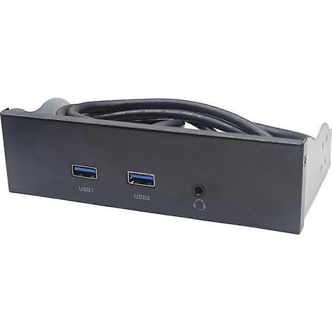 Emplacement pour lecteur de disquettes USB 3.2 Gen1 - Panneau audio HD en façade