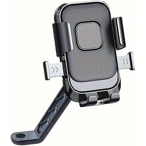 Support universel pour téléphone de voiture et moto, fixation à pince réglable, antichoc et stable, compatible avec les écrans tactiles pour véhicules électriques, vélos et scooters. (1/5)