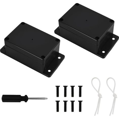 Boîte de Jonction Noire avec un Tournevis, ABS Boîtier Plastique de Projet Electrique Exterieur 100 68 50mm, Boite de Derivation Etanche IP65 pour Bricolage Électronique (1/5)