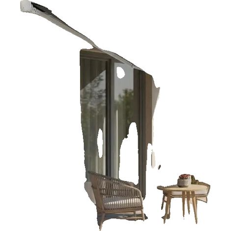Toldo retráctil para ventana, protección UV, resistente al agua, color antracita. (1/2)