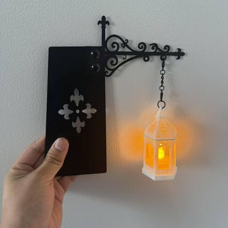 Lampe de bibliothèque décorative - Lanterne - Éclairage décoratif pour étagère - Décoration de maison pour les fêtes, Halloween et Noël - Cadeau idéal - Lanterne de bibliothèque - Blanc (1/4)