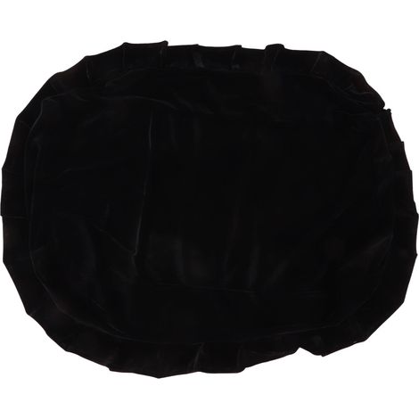 Coussin de banc de piano en velours doré, antidérapant, anti-boulochage, housse souple noire pour tabouret de clavier (1/5)