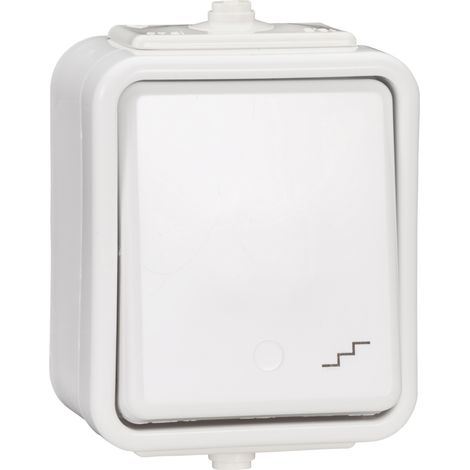 Aufputz-Treppenschalter, hermetisch, weiß IP44, Zeder WNT600C01 (1/4)