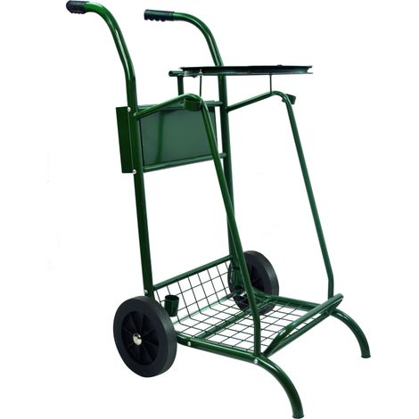Chariot de voirie Mobisac - sans couvercle - roues caoutchouc - 110l - vert mousse - RAL 6005 (1/2)