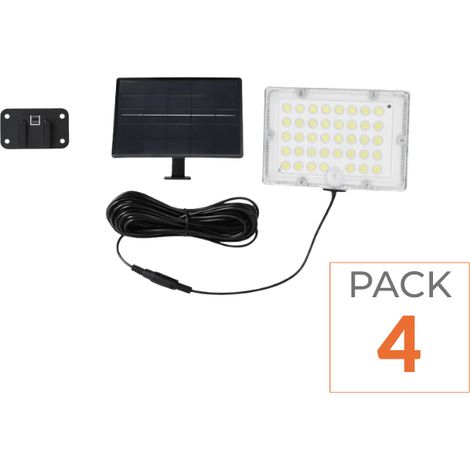 Pack de 4 - Projecteur Led Solaire Extérieur 9W IP65 3-CCT Détecteur de Lumière et de Mouvement - SILAMP (1/2)