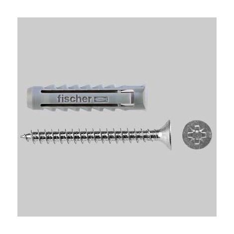 TASSELLO IN NYLON CON VITE TRUCIOLARE T.S.P. IMPRONTA POZIDRIVE - Sx 10S - 1 confezioni - FISCHER