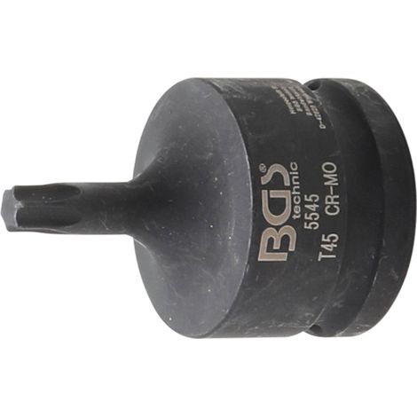 BGS Kraft-Bit-Einsatz Antrieb Innenvierkant 20 mm (3/4") T-Profil (für Torx) T45 - 5545