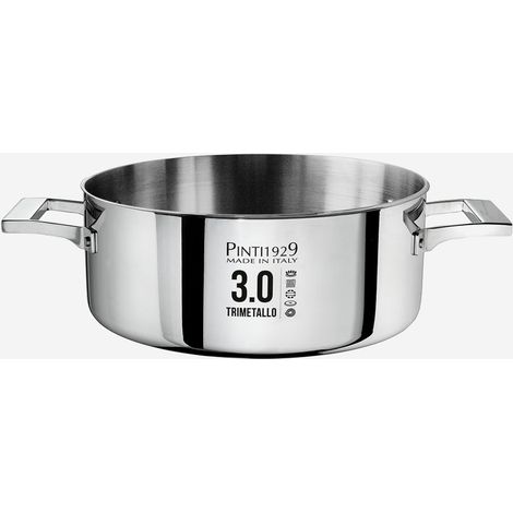 Casserole basse en acier induction Made in Italy 3 couches 3.0 (1/3)