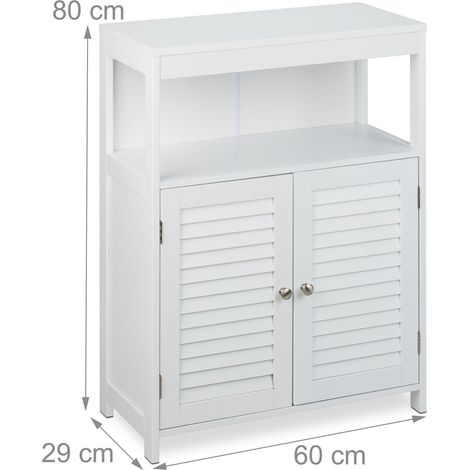 Mobiletto da bagno compatto porta cosmetici 60 x 30 x 70 cm in legno bianco 130015841