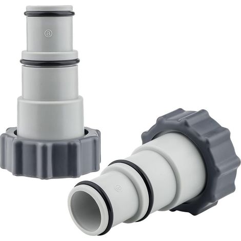 Adaptateur pour tuyau de piscine, lot de 2 adaptateurs A pour pompes de 32 à 38 mm avec filetage S (1/2)
