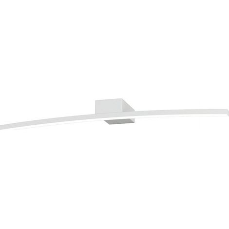 Applique Moderna Curved Metallo Bianco Diffusore Bianco Led 14,4W Calda 90Cm (1/5)