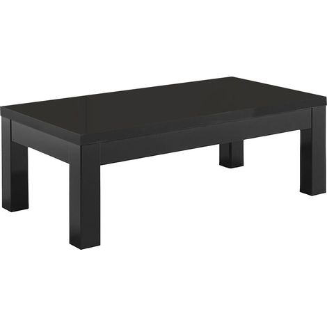 DEYTON - Table Basse L127cm Laquée Noir Brillant (1/3)