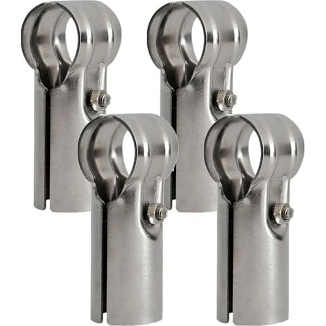 Filiyano-/EA/ Lot de 4 colliers de serrage en T en acier inoxydable pour tubes de 32 mm, boulons et écrous inclus.