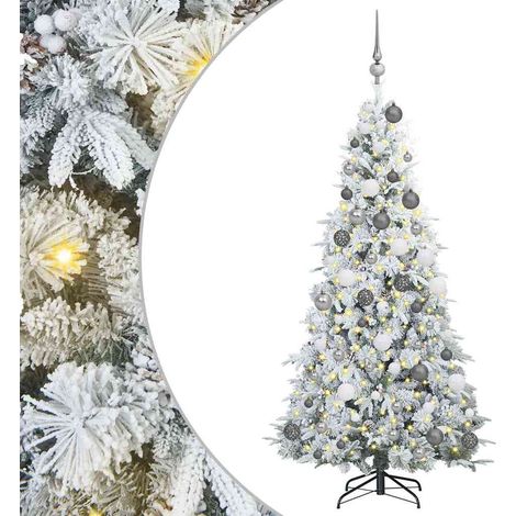 Albero di Natale Artificiale con Rami Pieghevoli Bianco 180 cm vidaXL