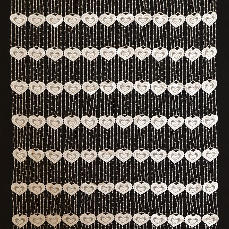 Modulable en macramé style romantique Ecru 45x180 cm (1/2)