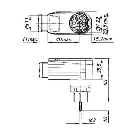 Hirschmann N6R FF R 931 553-106 conector eléctrico gris