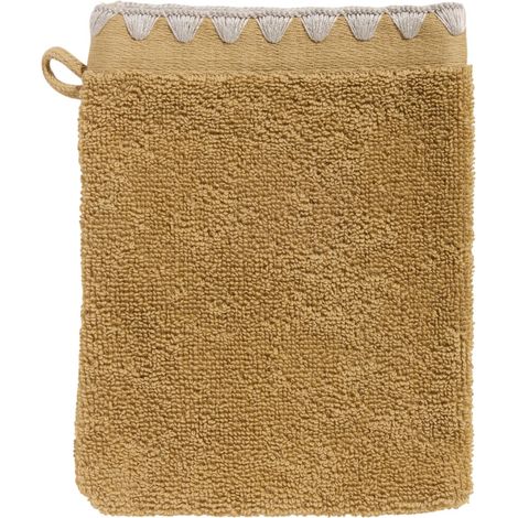 Gant de toilette en Éponge unie et point feston triangulaire NERYDA