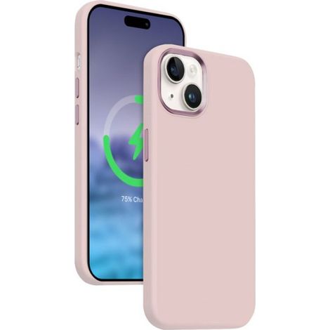 Coque iPhone - Silicone Liquide Antichoc - Compatible MagSafe - Pour iPhone 15 Plus - Rose - 1 Pièce (1/5)