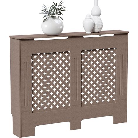 Oxford Radiator Cover MDF Modern Cabinet Grill, Unfinished, Medium
