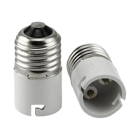 E27 to B22 Socket Converter, Bayonet Screw Light Bulb Socket Adapter, Bulb Holder for LED/CFL and Incandescent Bulbs