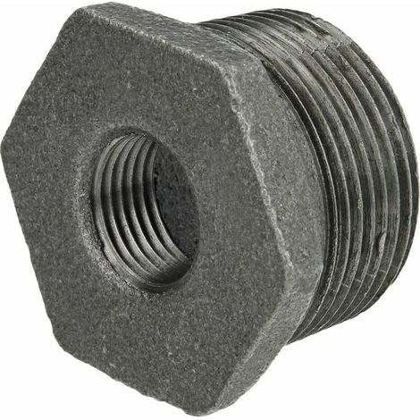 Raccord en fonte malléable noir réduction 1/4'' x 3/8'' FF/FM