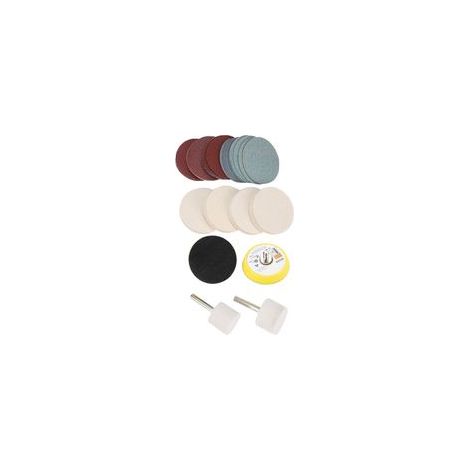 Kit de polissage du verre pour éliminer les rayures : disques abrasifs au dioxyde de cérium, tampon de polissage en feutre (1/5)