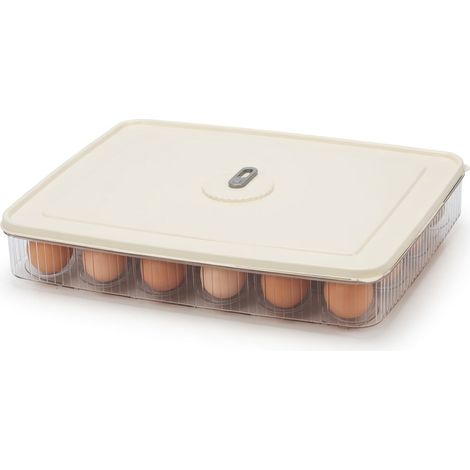 Boîte à œufs pour réfrigérateur blanc crème blanc 24 (1/5)