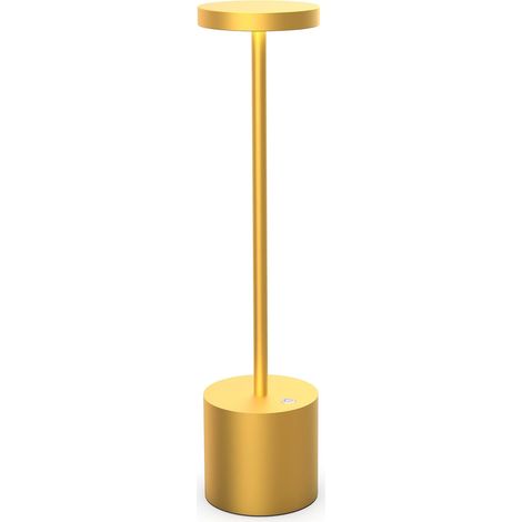 MINKUROW Lampada Da Scrivania Cordless Ricaricabile, Lampada Da Tavolo Cordless, Lampada Da Comodino, Dimmerabile, Alluminio, Adatta Per Illuminazione Interna/Esterna, Batteria 1800 Mah, H 34 Cm, Spin (1/5)