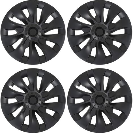 4 jantes enjoliveurs 18 pouces noir mat sportif remplacement Tesla Model 3 2017-2023 (1/5)